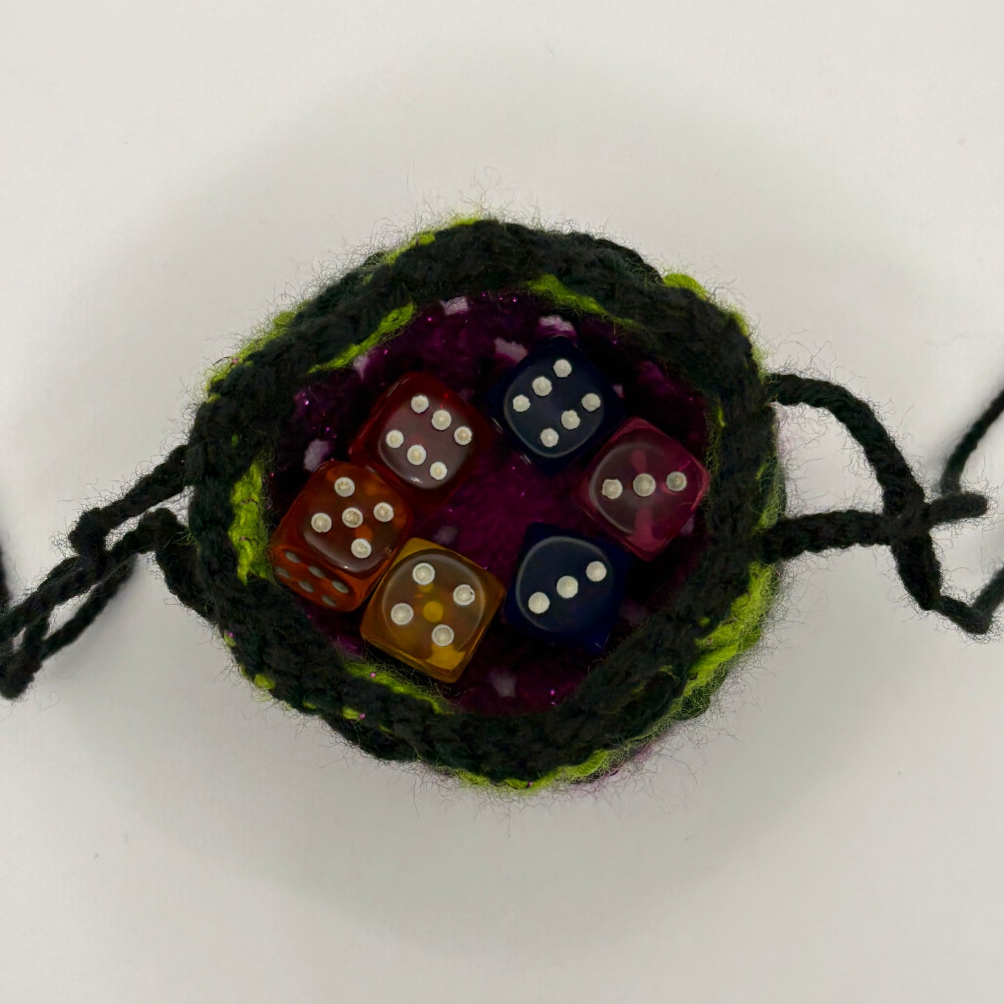 Drawstring Dice Bag - Verdant Pulse