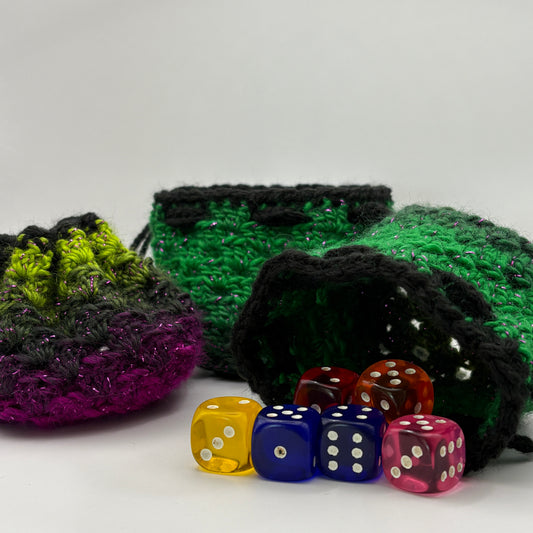 Drawstring Dice Bag - Verdant Pulse