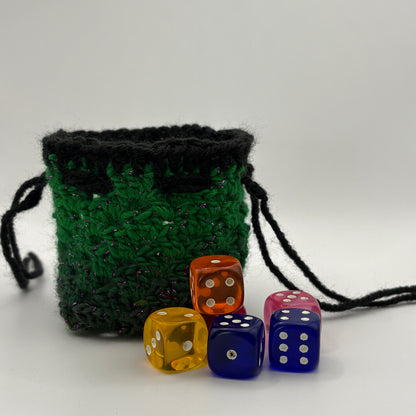 Drawstring Dice Bag - Verdant Pulse