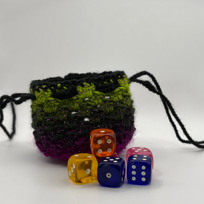 Drawstring Dice Bag - Verdant Pulse