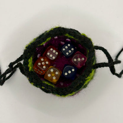 Drawstring Dice Bag - Verdant Pulse